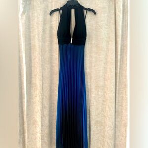 Pleated Ombré Evening Gown